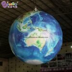 2m Diameters Inflatable Hanging Earth Globe Balloon Solar System For Academic Activity - 3