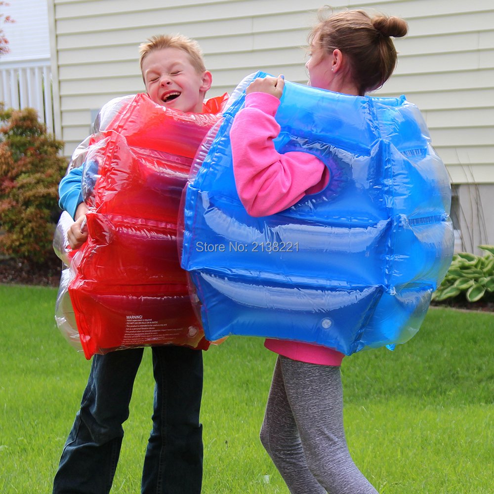 2piece Kids Inflatable Body Bumper Ball Set Sumo Bopper Outdoor Sport Sensory Training Toy - 2