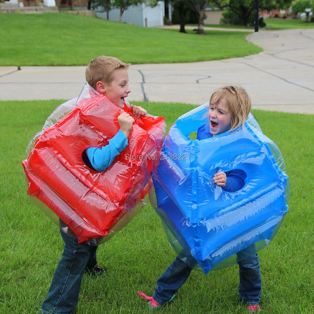 2piece Kids Inflatable Body Bumper Ball Set Sumo Bopper Outdoor Sport Sensory Training Toy - 3