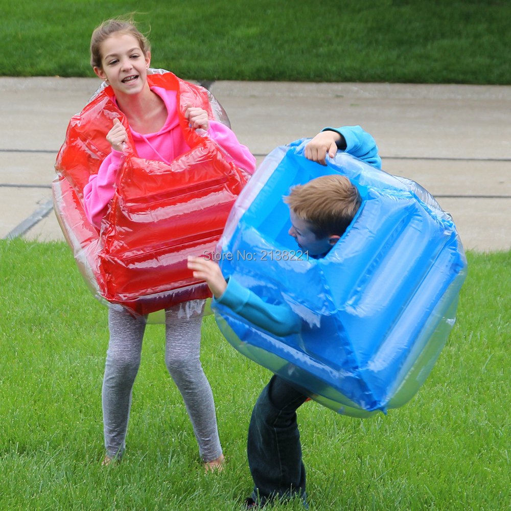 2piece Kids Inflatable Body Bumper Ball Set Sumo Bopper Outdoor Sport Sensory Training Toy - 4