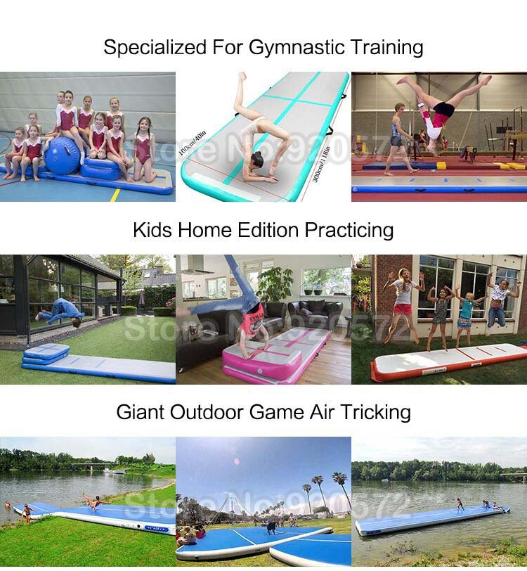 2x1x02m Inflatable Gymnastic Mat Childrens Air Track Trampoline For Indooroutdoor Exercise - 2