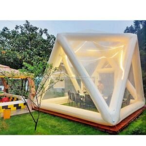 Outdoor Giant Transparent Inflatable Bubble Tent Triangle Tube Cube Stargazing House For Camping Backyard Wedding Event