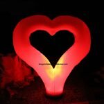 Outlet 2 4mh Inflatable Valentine'day Lighting Decoration Heart Shape Inflating Custom Design Led Lamp Wedding Item