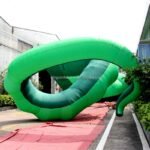 Newly Design 4 2x14m Inflatable Green Tentacle Arches Air Filled Custom Made Octopus Ocean Theme Decoration Entrance Item