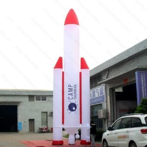 Promotional Toy 10mh Inflatable Giant Rocket Model Customized Spaceship Shuttle Decoration For Displaying