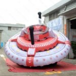 Original 5 7m Inflatable Ufo Model Inflated Customized Flying Decoration For Advert Displaying Item