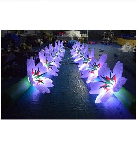 Sayok Giant 8ml 26ft Long Inflatable Flower Led With 16 Color Changing Lights For Wedding Decorations