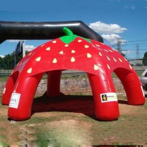 Special Inflatable Strawberry Spider Tent Lightweight Fruit Shaped Gazebo For Outdoor Promotion