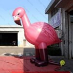 4mh Inflatable Flamingo Made To Order Decorating Standing Red Bird Balloon