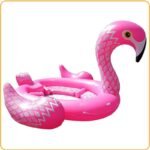 Super Giant Water Toys Pool Fun Raft Inflatable Pink Flamingo Float Island On Lake For 6
