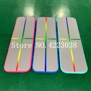 3m Rainbow Gymnastics Airtrack Tumbling Air Track Floor Trampoline Electric Pump For Home Use Training Cheerleading Beach - 2