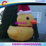 3m 4m 6m Giant Inflatable Christmas Duck Santa Claus Cute Xmas Decoration Outdoor - 3