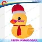 3m 4m 6m Giant Inflatable Christmas Duck Santa Claus Cute Xmas Decoration Outdoor - 2