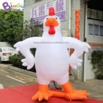 3m High Inflatable White Rooster Balloon Animals Series Toys For Fun Kids - 4