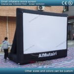 3m Front Rear Projection Inflatable Movie Screen Small Film Yard Party Tv Air Cinema With Blower - 3