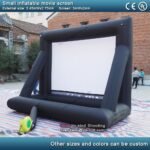 3m Front Rear Projection Inflatable Movie Screen Small Film Yard Party Tv Air Cinema With Blower - 4