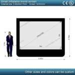 3m Front Rear Projection Inflatable Movie Screen Small Film Yard Party Tv Air Cinema With Blower - 5