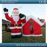 3m Inflatable Christmas Santa House Mall Outdoor Decoration Grotto Claus Cabin Tent - 2