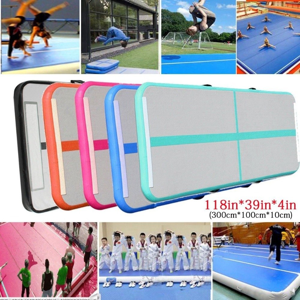 3m4m5m Inflatable Gymnastics Air Track Home Training Beach Tumbling Mat Durable Airtrack Floor - 11