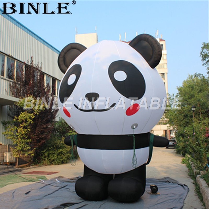 Giant 3m7m Tall Inflatable Panda Cartoon Replica Promotional Advertising Ground Blow Up Event Marketing Tool - 2