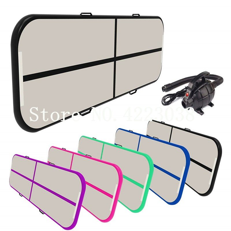 3m Rainbow Gymnastics Airtrack Tumbling Mat Home Training Trampoline With Electric Pump For Cheerleading Beach Use - 12 3m Rainbow Gymnastics Airtrack Tumbling Mat Home Training Trampoline With Electric Pump For Cheerleading Beach Use - 12
