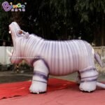 4x2x3 Meters Inflatable Hippopotamus Cartoon Decoration Customized Print River Horse Hippo Displaying Toy For Advert Event - 3