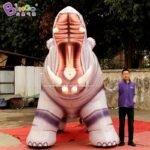 4x2x3 Meters Inflatable Hippopotamus Cartoon Decoration Customized Print River Horse Hippo Displaying Toy For Advert Event - 2