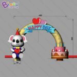 4x3m High Inflatable Birthday Arch Entrance With Koala Inflated Party Decor For Fun Kids - 6