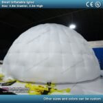 4 6m Diameter Small Inflatable Igloo Tent For Party Events Outdoor Round Camping Kids With Door White Dome Roof - 3