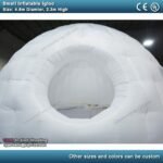 4 6m Diameter Small Inflatable Igloo Tent For Party Events Outdoor Round Camping Kids With Door White Dome Roof - 4