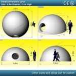 4 6m Diameter Small Inflatable Igloo Tent For Party Events Outdoor Round Camping Kids With Door White Dome Roof - 6