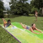 4 8m Giant Surf 'n Double Water Slide Lawn Slides For Children Summer Pool Kids Games Fun Toys Backyard Outdoor Wave Rider - 3
