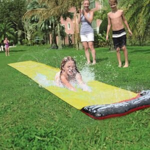 4 8m Giant Surf 'n Water Slide Fun Lawn Slides Pools For Kids Summer Pvc Games Center Backyard Outdoor Children Adult Toys