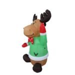 4 Foot Christmas Inflatable Cute Smiling Reindeer Garden Blow-up Decor Lights Outdoor Indoor Holiday Decorations - 2