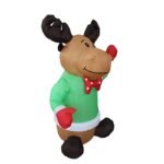 4 Foot Christmas Inflatable Cute Smiling Reindeer Garden Blow-up Decor Lights Outdoor Indoor Holiday Decorations - 3