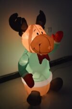 4 Foot Christmas Inflatable Cute Smiling Reindeer Garden Blow-up Decor Lights Outdoor Indoor Holiday Decorations - 5