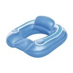 40'' Inflatable Flip-pillow Lounge Chair With Cup Holder Swimming Pool Float Floating Air Bed Swim Water Toys Fun - 4