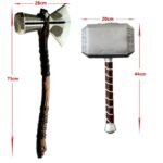 44cm Thor Axe Hammer Cosplay 1 Guns Figure Model Kids Gift Movie Role Playing Safety Eva Inflatable Toys - 2
