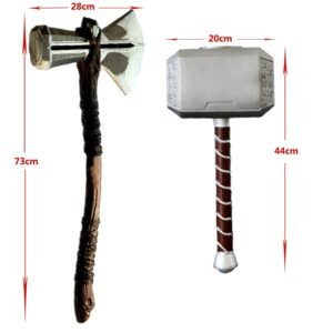 44cm Thor Axe Hammer Cosplay 1 Guns Figure Model Kids Gift Movie Role Playing Safety Eva Inflatable Toys - 2