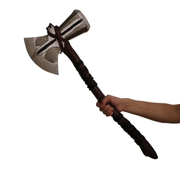 Thors 44cm Inflatable Axe Hammer Toy Safe Eva Roleplaying Cosplay Kids Movie Figure Gift - 2