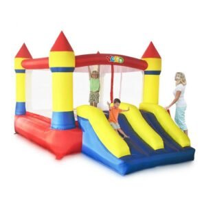 Inflatable Castle 3 7x2 6x2 1m Bouncer Trampolines Bounce House Bouncy Jumping Games Dual Slide & Balls Blower Pvc Oxford Cloth