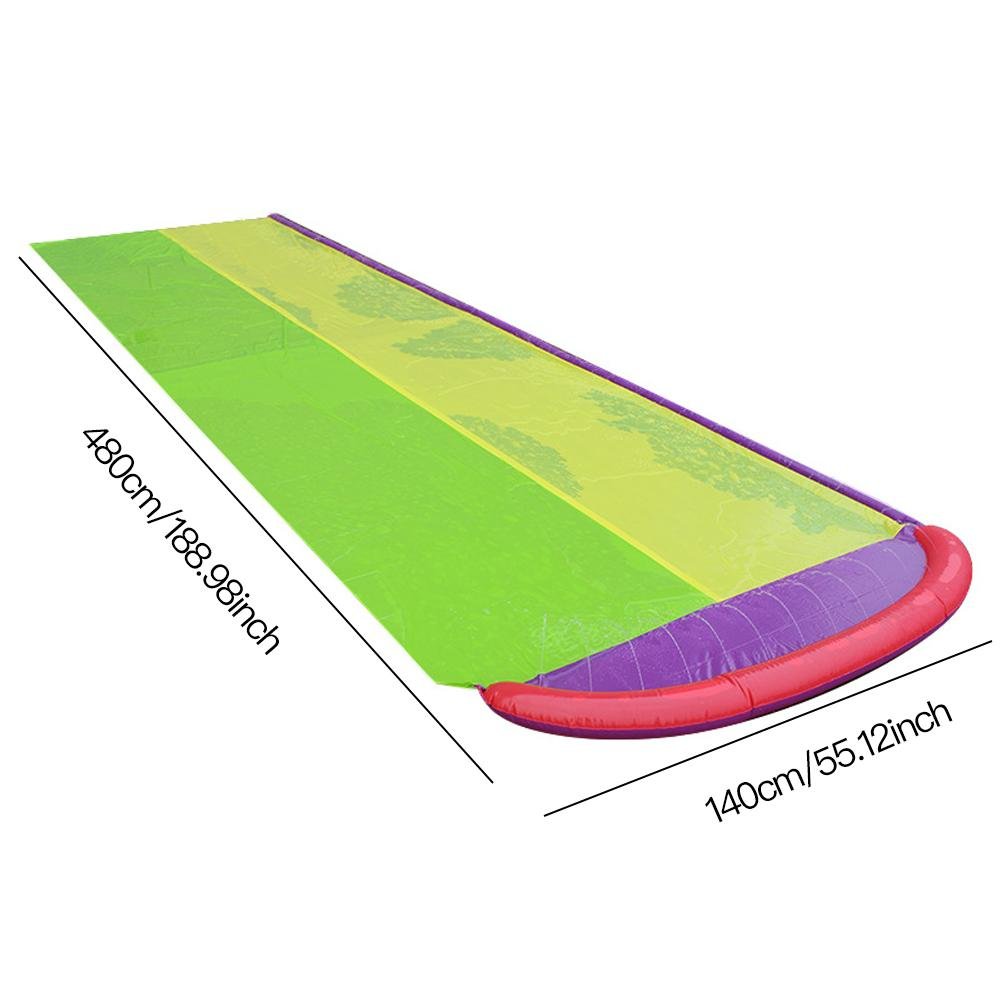 8m Giant Double Wave Rider Water Slide Summer Pool Fun Toy Outdoor Backyard Kids Game Lawn Slides For Children - 4