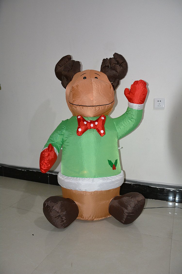 4foot Inflatable Christmas Reindeer With Led Lights For Indooroutdoor Holiday Yard Garden Decorations - 1