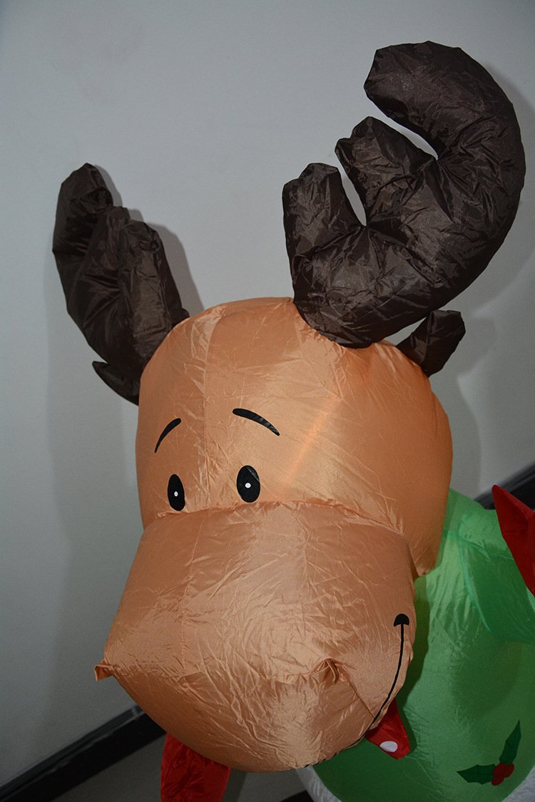 4foot Inflatable Christmas Reindeer With Led Lights For Indooroutdoor Holiday Yard Garden Decorations - 2