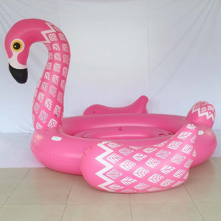 Large Inflatable Unicorn Pink Flamingo Peacock Pool Float Island 4 Person Water Fun Toy For Lake And Pool Parties - 2