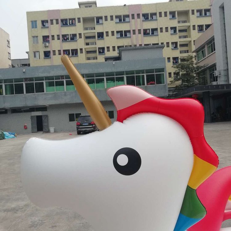 Large Inflatable Unicorn Pink Flamingo Peacock Pool Float Island 4 Person Water Fun Toy For Lake And Pool Parties - 7