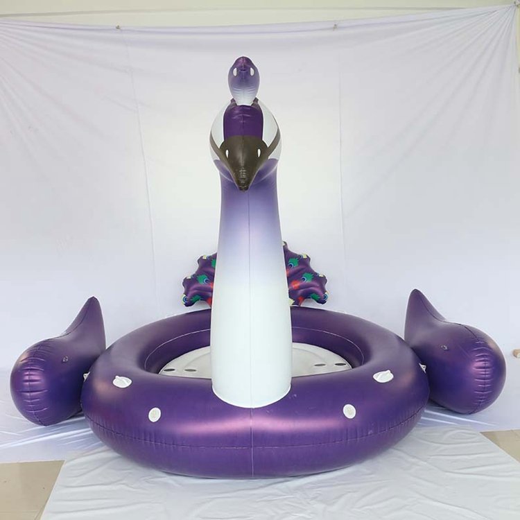 Large Inflatable Unicorn Pink Flamingo Peacock Pool Float Island 4 Person Water Fun Toy For Lake And Pool Parties - 13