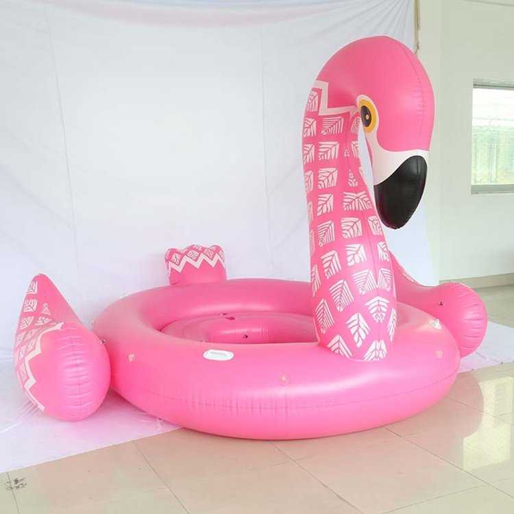 Large Inflatable Unicorn Pink Flamingo Peacock Pool Float Island 4 Person Water Fun Toy For Lake And Pool Parties - 1
