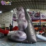 4m Length Air Blown Shark Mouth Arches Teeth Inflatable Beach Game Props For Summer Holiday - 2