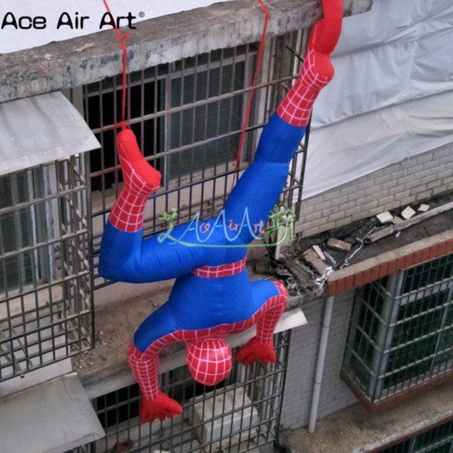 4m Large Spiderman Inflatable Cartoon Model Wall Climbing Replica Indooroutdoor Superhero Decor - 3 4m Large Spiderman Inflatable Cartoon Model Wall Climbing Replica Indooroutdoor Superhero Decor - 3